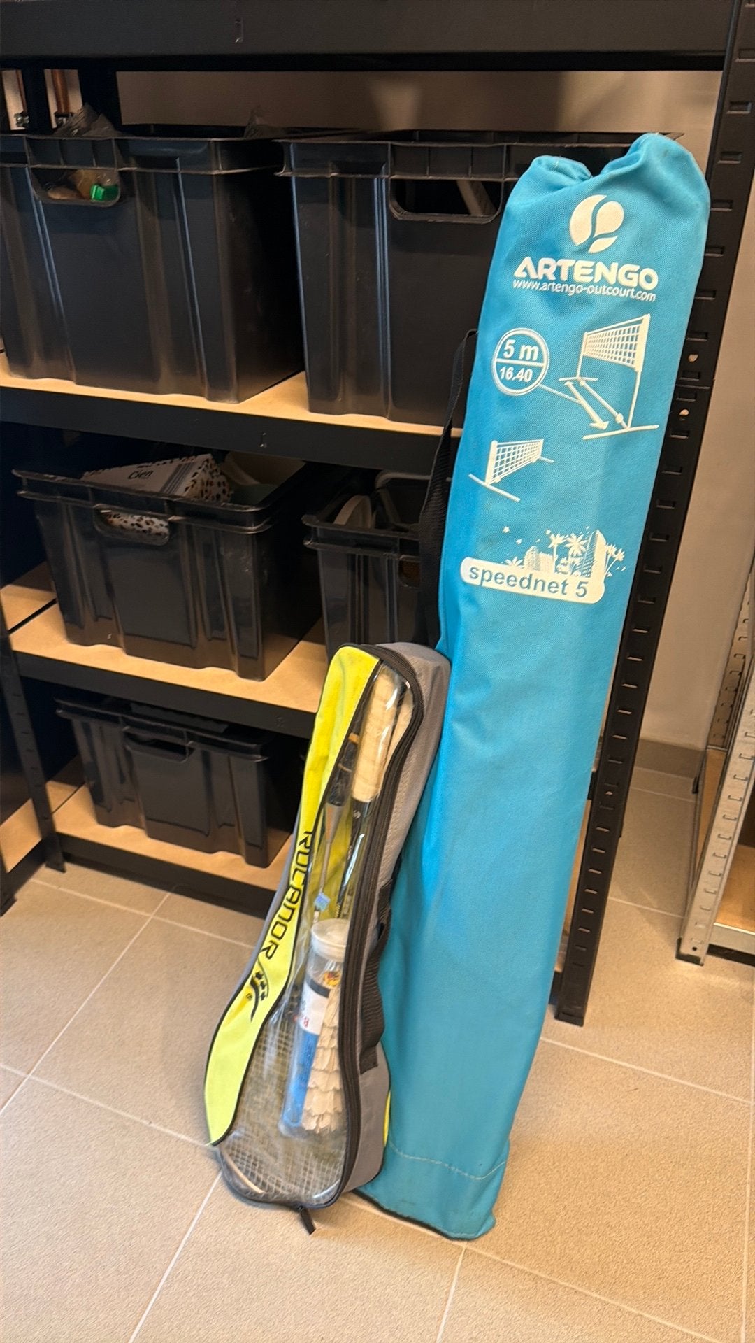 Artengo speedtent 5 badminton met 4 gratis racketten, Enlèvement, Utilisé