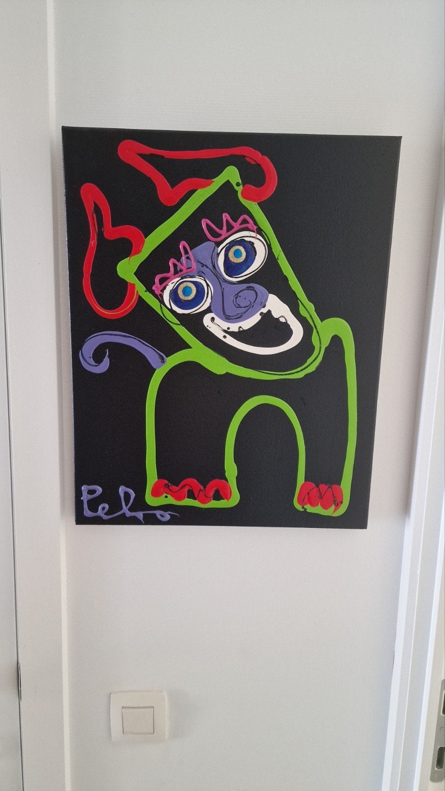 Peko schilderij getekend, Ophalen of Verzenden