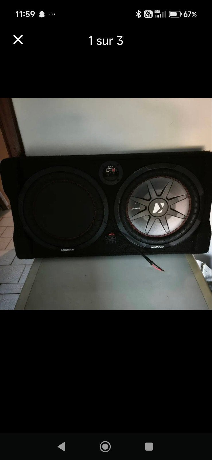 caisson kikers, Autos : Divers, Enlèvement, Comme neuf