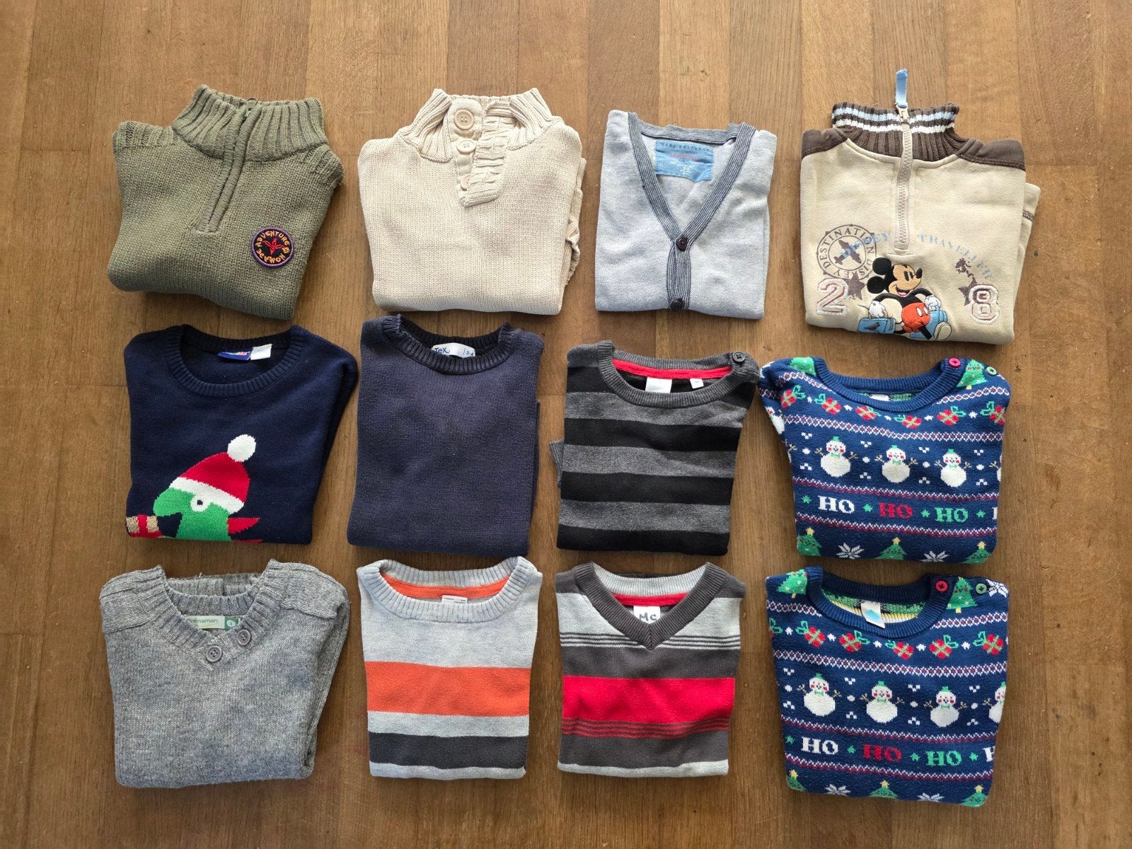 Lot 40 vêtements hiver garçon - 98cm - 3 ans, Enlèvement, Utilisé, Taille 98