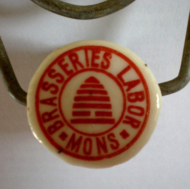 Br.  LABOR à Mons  bouchon de porcelaine, Collections, Enlèvement ou Envoi, Utilisé