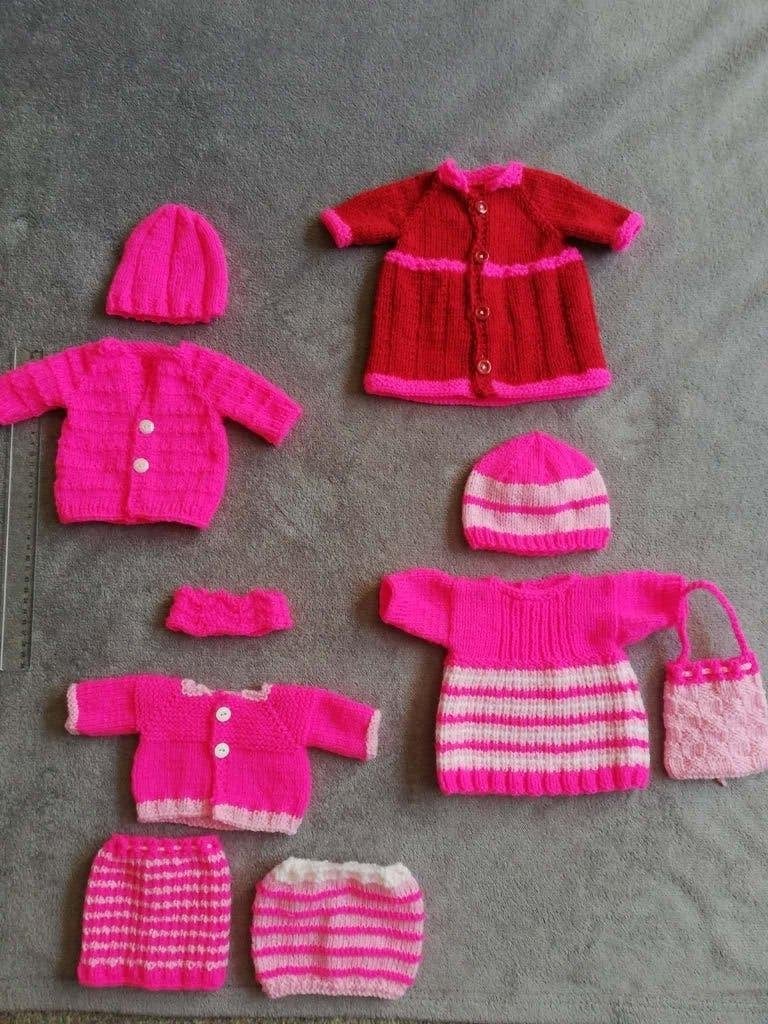 Vêtements de poupée en rose fluo/rouge foncé, neufs, Enlèvement ou Envoi, Neuf, Baby Pop