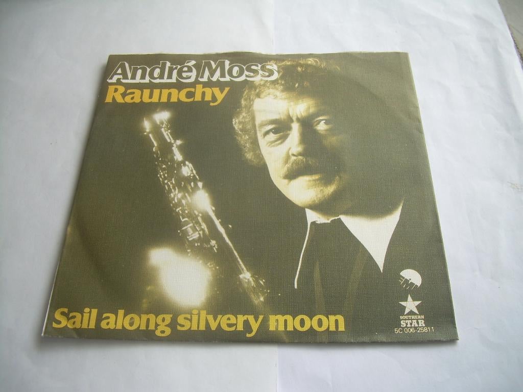 45 T SINGLE - ANDRE MOSS - RAUNCHY, Cd's en Dvd's, Vinyl Singles, 7 inch, Single, Ophalen of Verzenden, Nederlandstalig