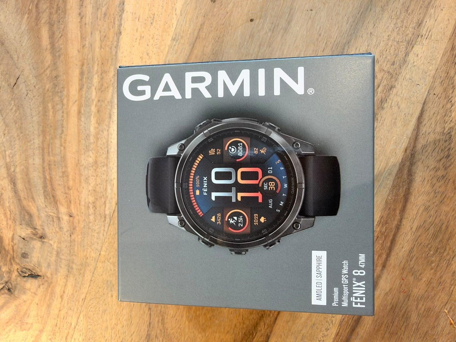 Garmin Fenix 8 – 47 mm AMOLED – Gloednieuw & ongeopend, Ophalen, Garmin fenix 8 amoled, Nieuw, Waterdicht