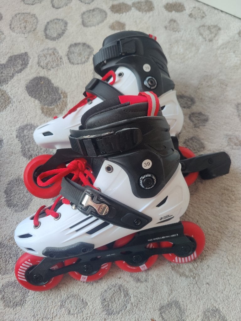 Oxelo MF500 inline skates maat 39, amper gebruikt, Sport en Fitness, Skeelers, Kinderen, Zo goed als nieuw, Inline skates 4 wielen