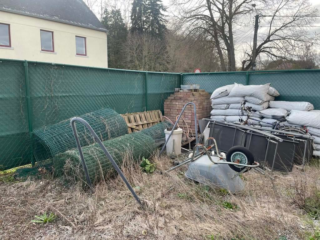 Draad en bijhorende palen, Tuin en Terras, Gaas en Draad, Ophalen, Gebruikt, 10 tot 20 meter, Draad