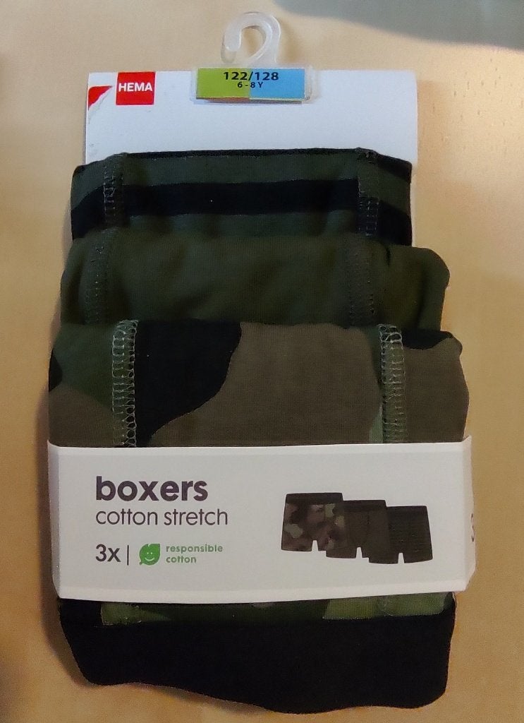 Set van 3 boxershorten, maat 122/128 (nieuw), Kinderen en Baby's, Nacht- of Onderkleding, Nieuw, Ophalen of Verzenden, Hema