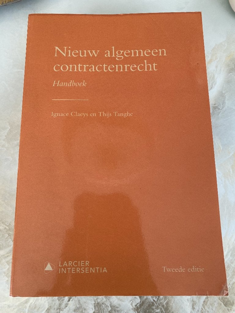 Nieuwe algemeen contractenrecht, Verzenden, Zo goed als nieuw, Hoger Onderwijs, Ignace Claeys; Thijs Tanghe