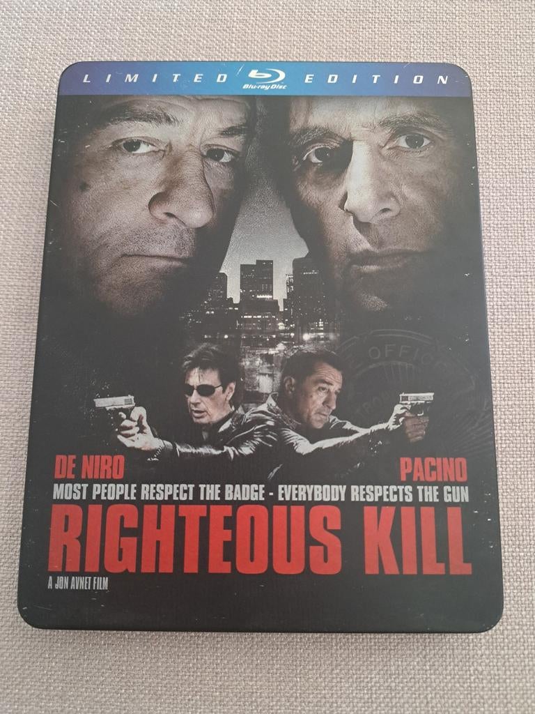 Boîtier en acier Blu Ray Righteous Kill, Enlèvement, Comme neuf, Action