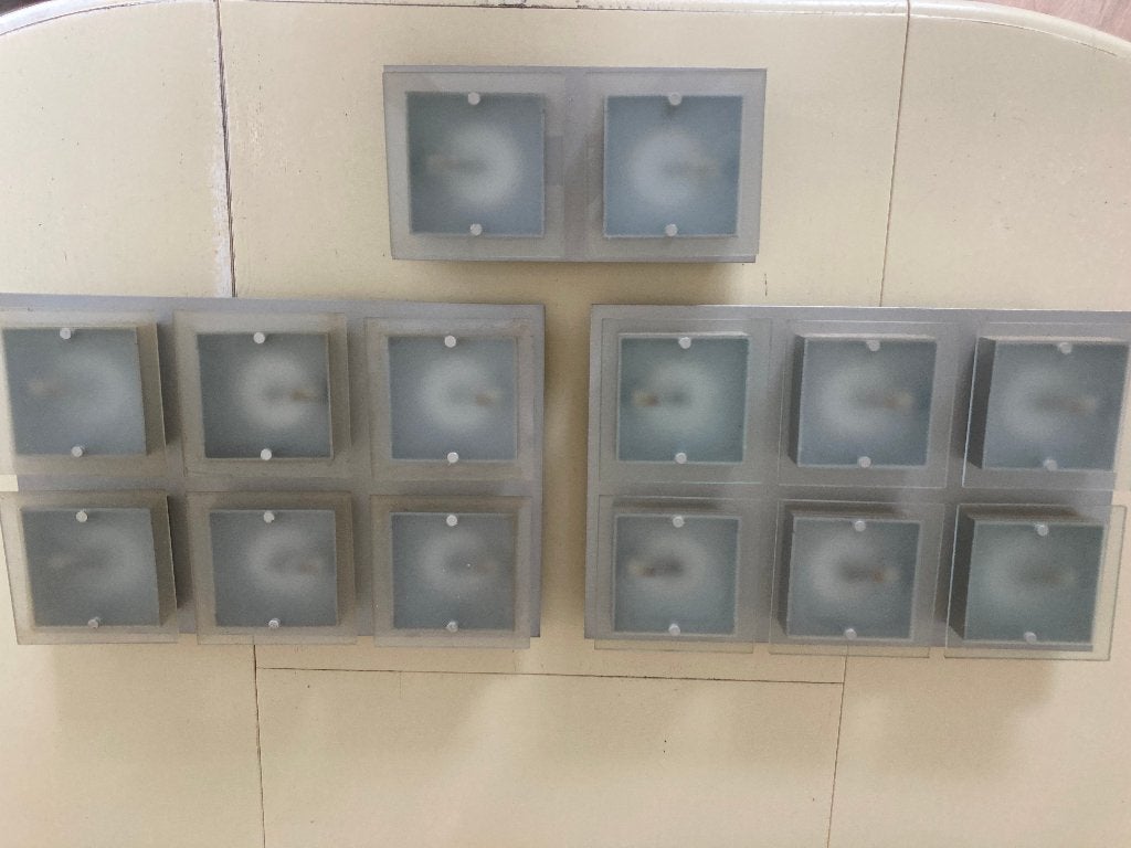 lot muur/ plafond lampen van het merk Illuminellie, Verre, Enlèvement, Utilisé, Gris
