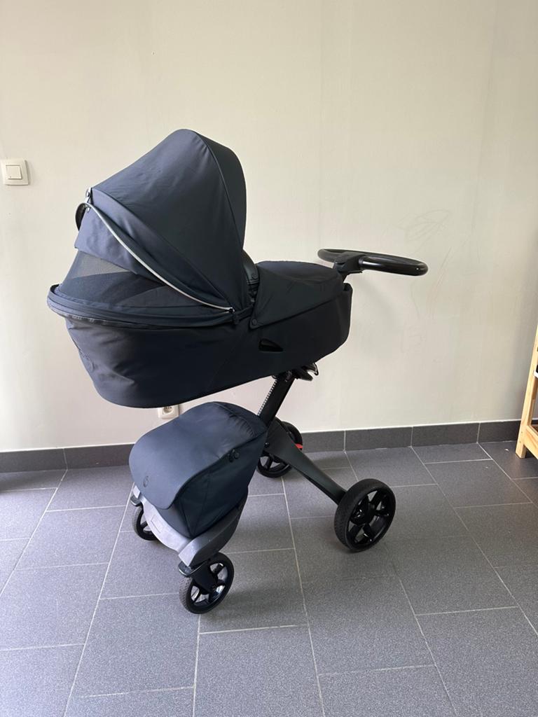 Stokke Xplory X Rich Black 3 in 1 - COMPLEET, Enfants & Bébés, Buggys, Enlèvement, Comme neuf, Maxi-Cosi, Protection de pluie