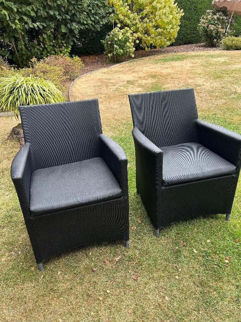 2 tuinzetels, Tuin en Terras, Tuinsets en Loungesets, Kunststof, Gebruikt, Stoel, Ophalen