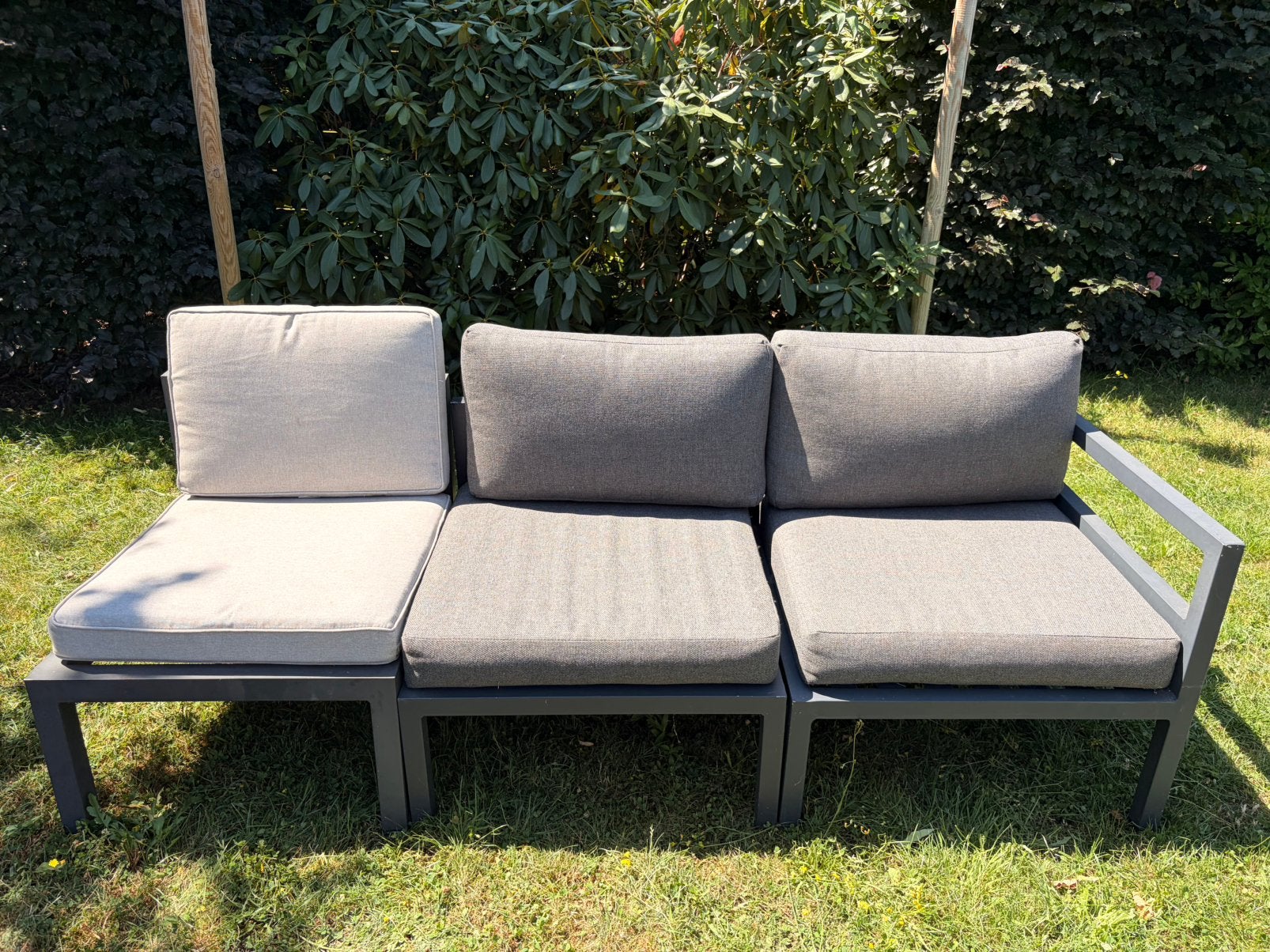 Loungeset 3-delig totale L 211 cm x D 75 cm, Tuin en Terras, Tuinbanken, Zo goed als nieuw, Ophalen
