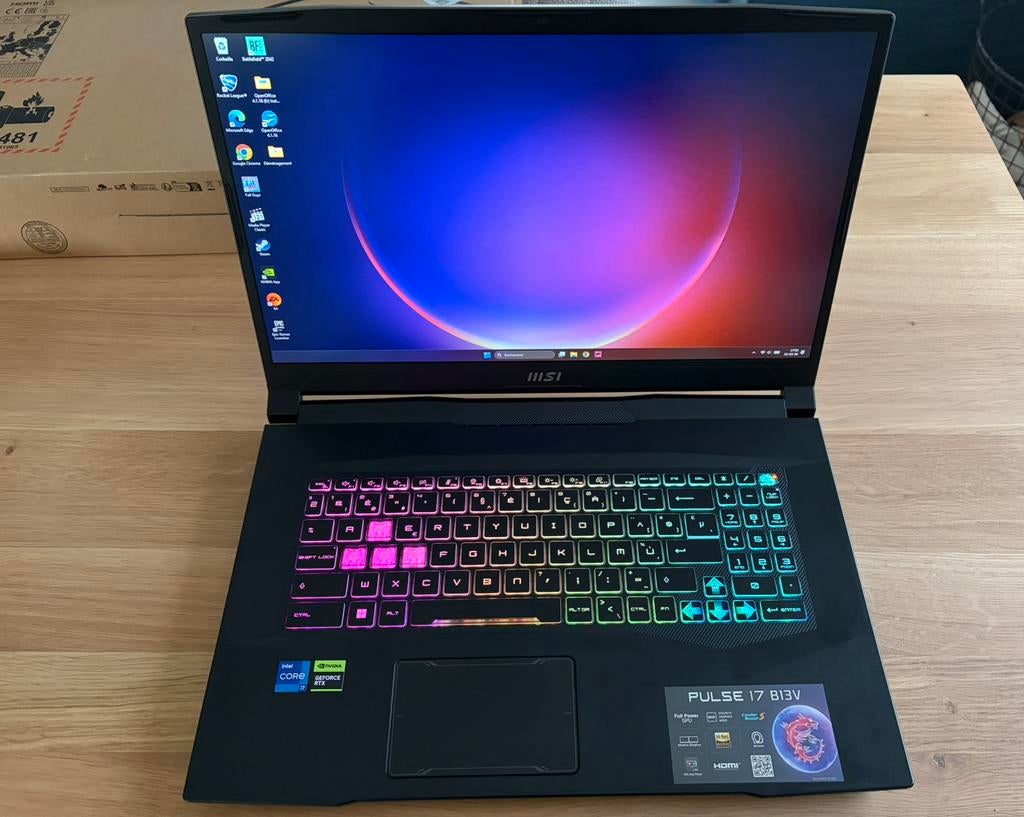 Pc portable gaming MSI Pulse 17, Ophalen, Met videokaart, 32 GB, Zo goed als nieuw