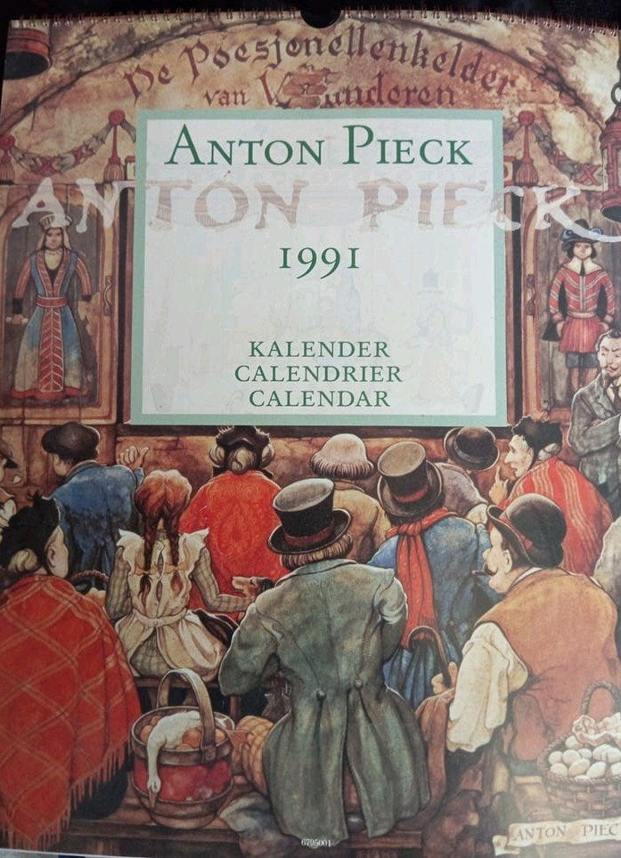 ANTON PIÈCK 1991 - calendrier, Enlèvement ou Envoi