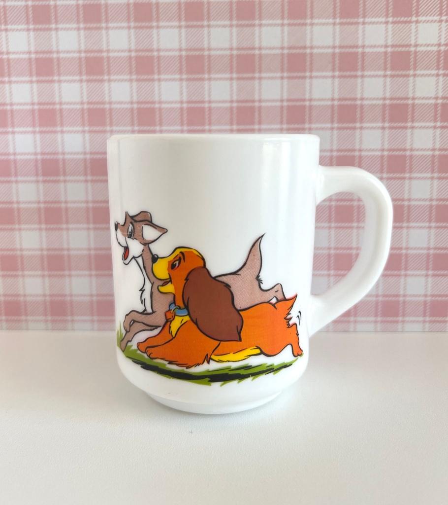 Tasse Arcopal La Belle et le Clochard - Disney, Collections, Disney, Utilisé, Service, Autres personnages, Enlèvement ou Envoi