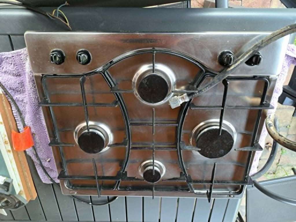 Plaque de cuisson au gaz Ariston PH 640 M – 60 cm., Ophalen, Gebruikt, 4 kookzones, Inbouw