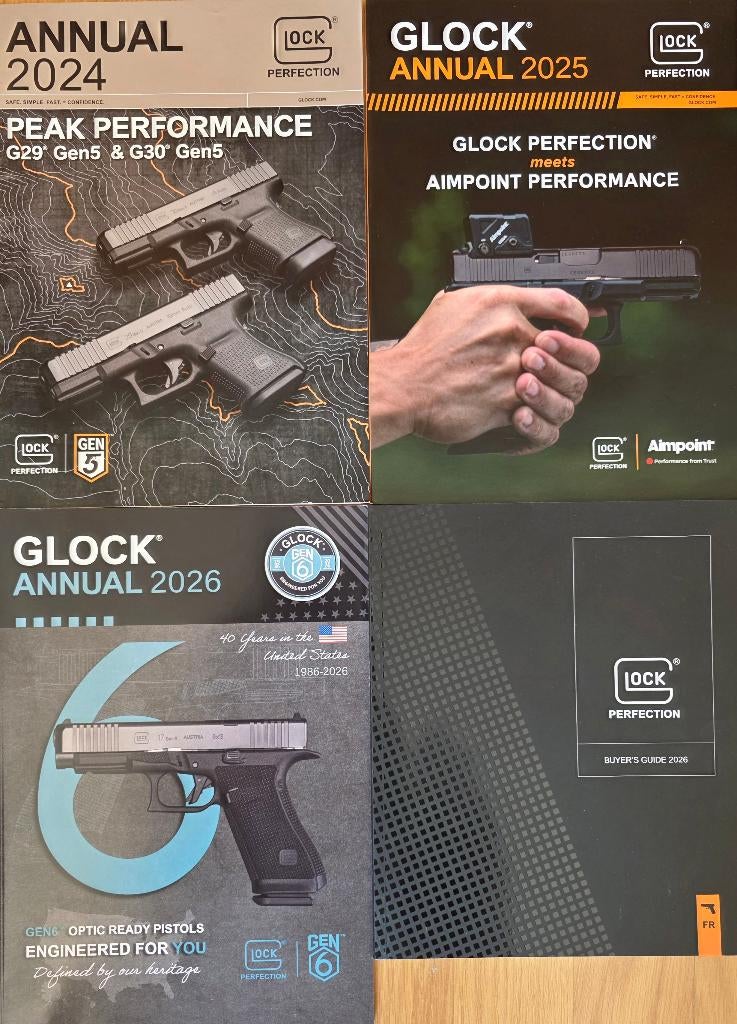 Catalogue Annual Glock 2024-2025-2026 et Guide, Enlèvement, Neuf