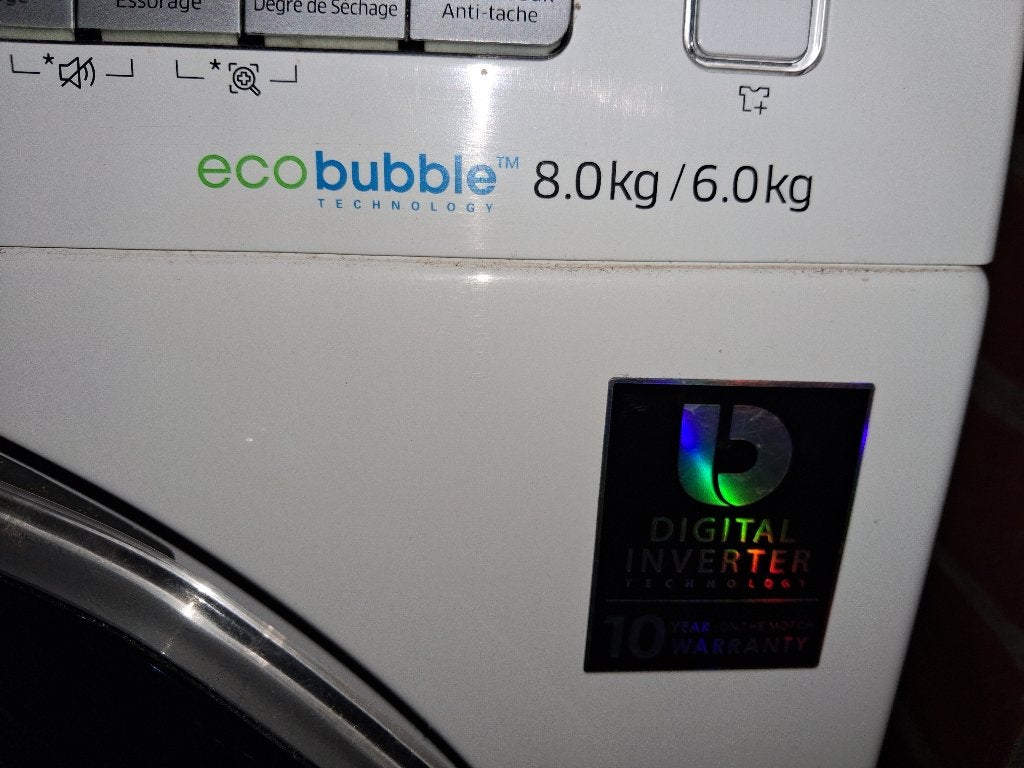 Samsung eco bubble 8 - 6kg, Elektronische apparatuur, 6 tot 8 kg, Ophalen, Gebruikt, 90 tot 95 cm