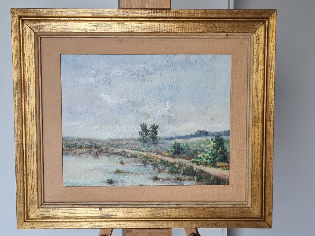 prachtig schilderij op paneel - huile sur panneau, Ophalen of Verzenden, Stilleven, Paneel