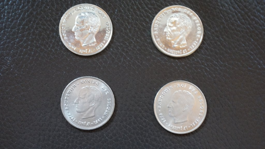 250 Frank Zilver, Boudewijn I, Zilver, Zilver, Verzenden, Setje