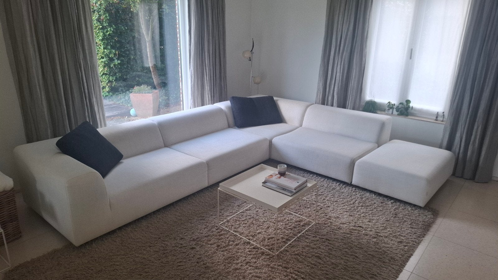 hoeksalon lounge zetel, Huis en Inrichting, Ophalen, Gebruikt, Stof, Modern
