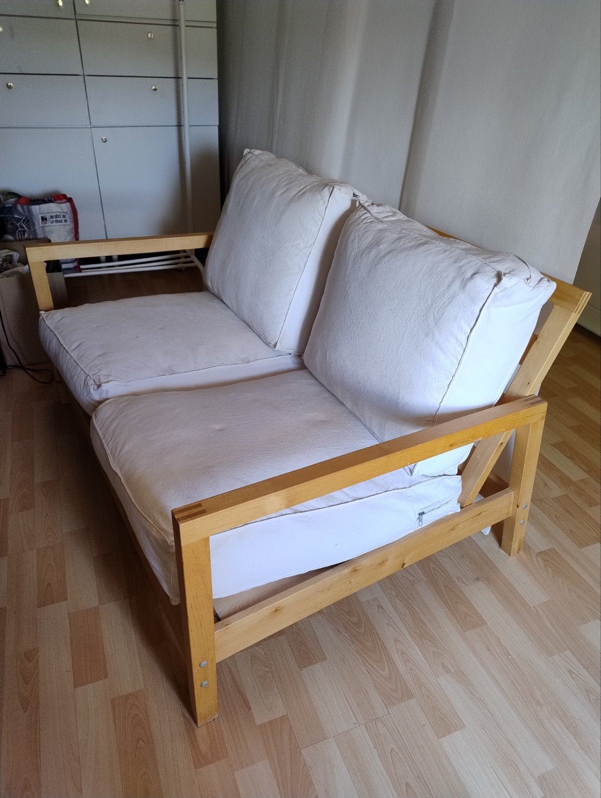 Canapé Ikea Lillberg 2 places, 75 à 100 cm, Moins de 150 cm, Bois, Enlèvement
