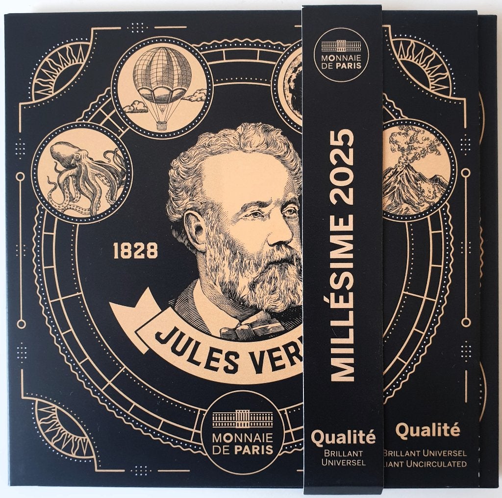 Frankrijk Mini BU set 2025 Jules Verne, Timbres & Monnaies, Monnaies | Europe | Monnaies euro, Envoi, France, Série