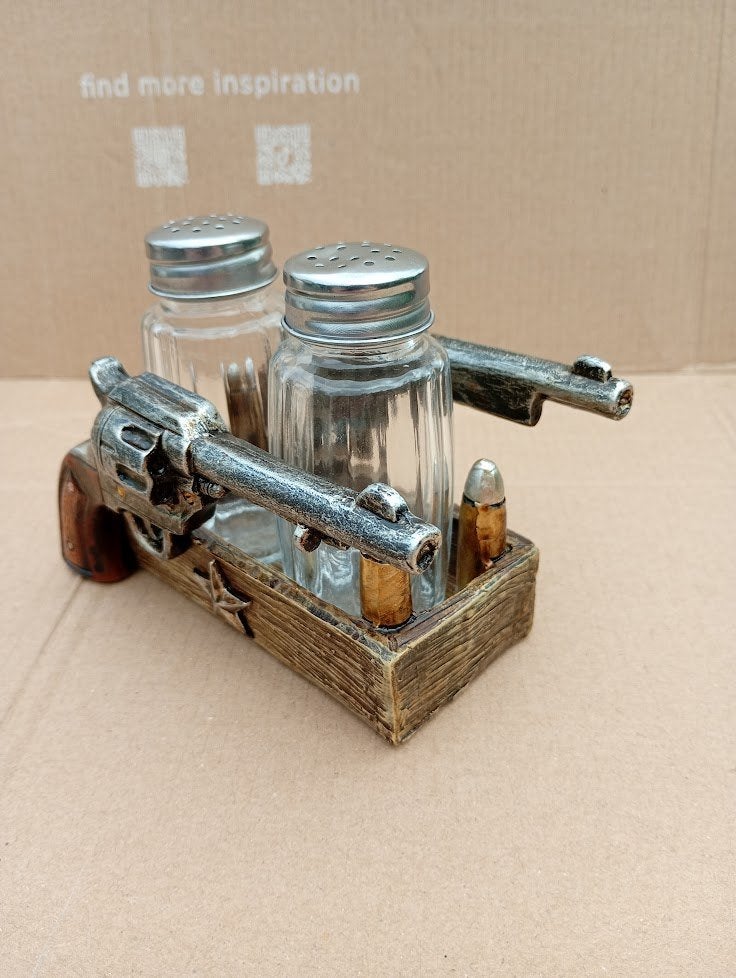 Support pour salière et poivrière Western Revolver, Enlèvement ou Envoi, Neuf