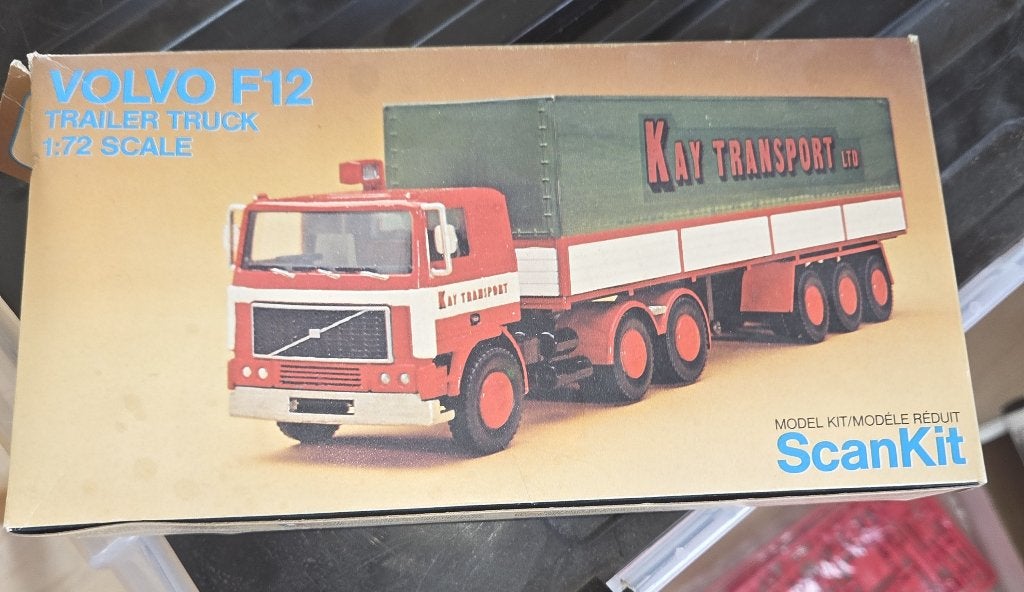 Vintage ScanKit Volvo F12 Trailer Truck 1:72 –Kay Transport, Overige merken, 1:50 of kleiner, Nieuw, Ophalen of Verzenden