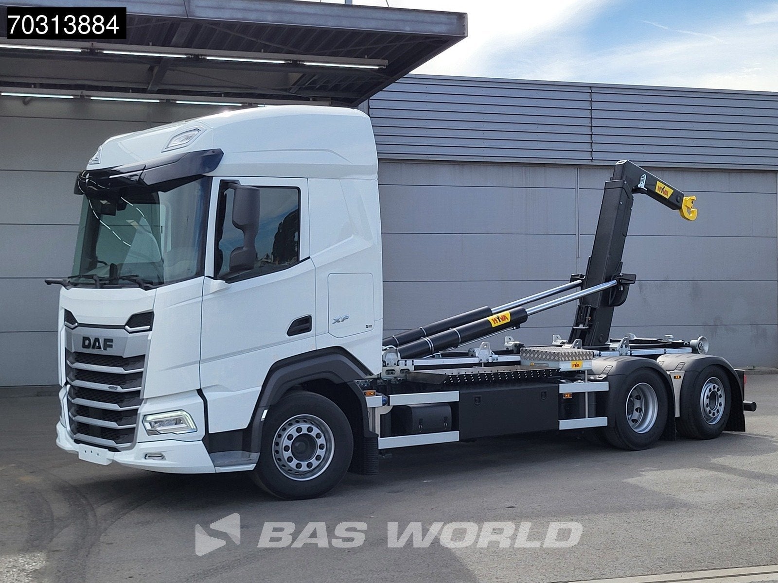 DAF XF 480 6X2 NEW HYVA 26-60S Lift+Steering axle Standklima, Automaat, Euro 6, Wit, Bedrijf