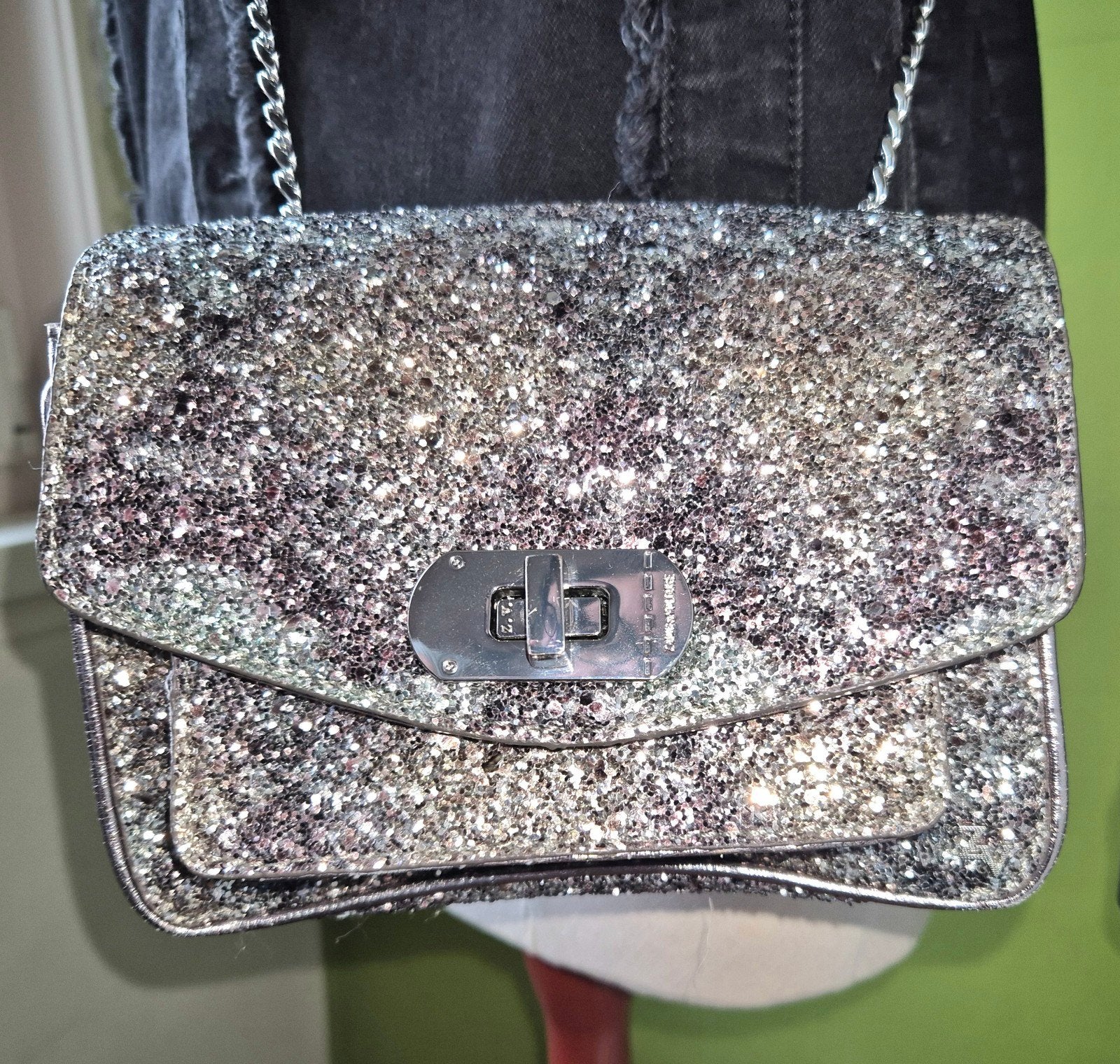 Zadig & Voltaire avondtasje glitter, Handtassen en Accessoires, Ophalen of Verzenden, Zo goed als nieuw, Roze, Avondtasje