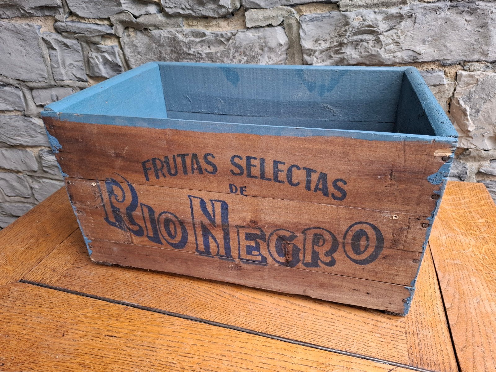 Ancienne caisse à fruits en bois – Frutas Selectas de Rio, Antiquités & Art, Enlèvement
