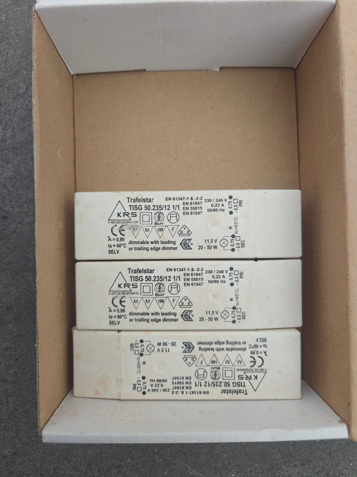Transfo 240v naar 12v, Ophalen