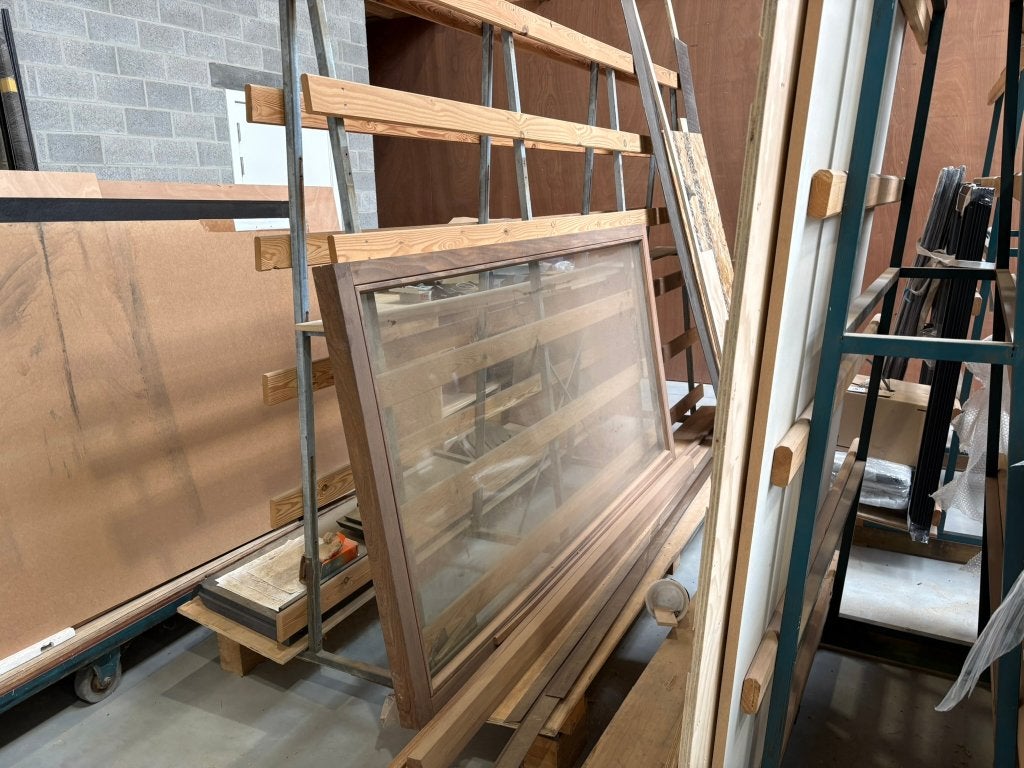 raam, afrormosia, Ophalen, 80 tot 120 cm, Nieuw, 160 cm of meer