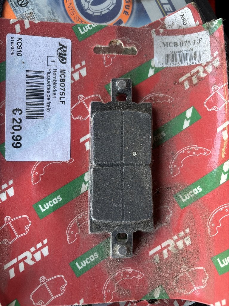 Plaquettes de frein Moto RAD MCB075LF, Enlèvement, Neuf