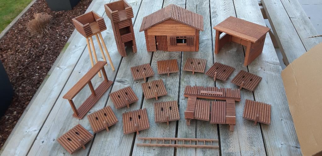 oud houten speelgoed fort / cowboy indiaan  retro, Ophalen of Verzenden