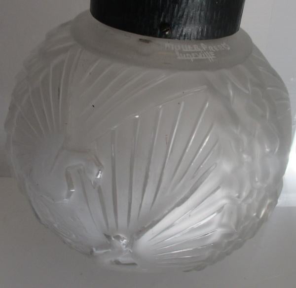 lampe suspendue art déco originale paons Muller freres, Envoi