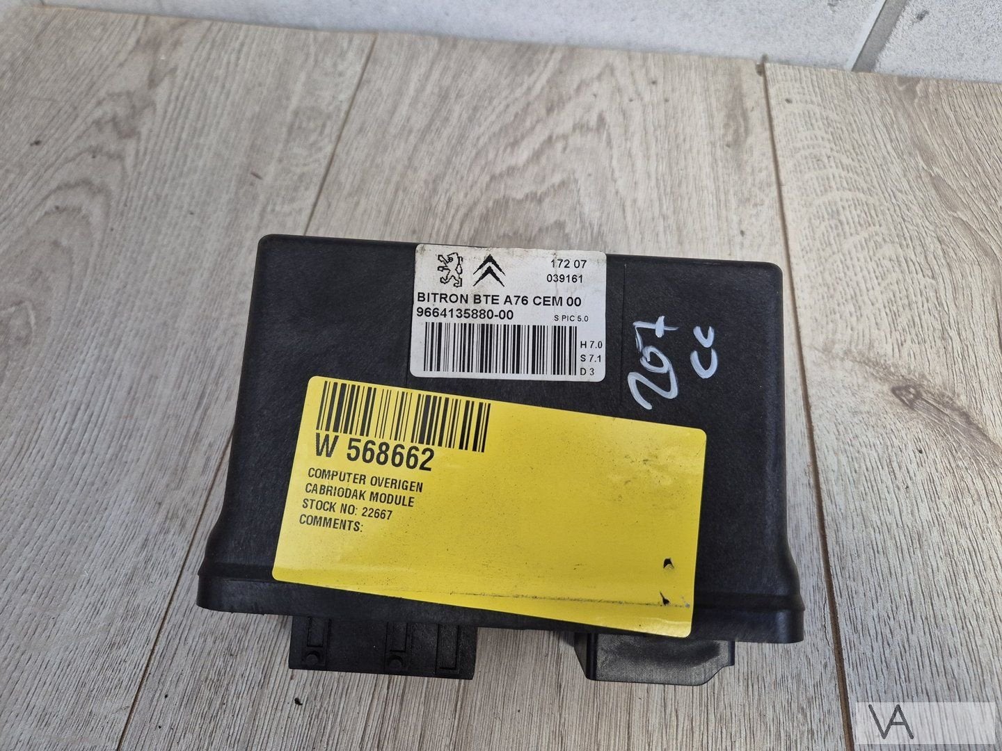 Peugeot 207 cc 2006 - 2013 cabriodak module aansturing €75, -, Utilisé, -, Peugeot