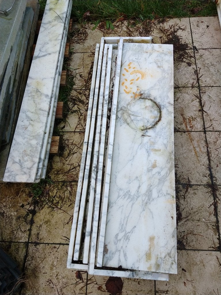 marmer tabletten, Gebruikt, 50 tot 150 cm, Overige typen, Ophalen