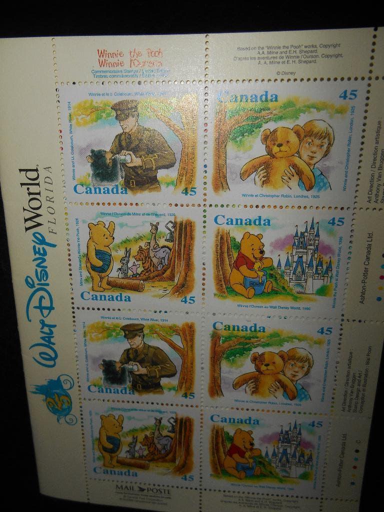 CANADA livret 16 Timbres Winnie l'Ourson 1996 Disney Florida, Enlèvement ou Envoi