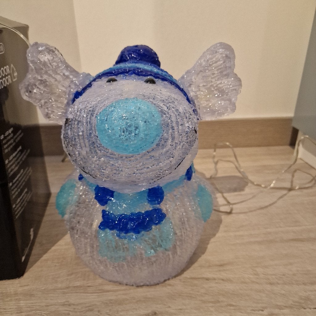 Schattige Rudolf blauw / wit led verlicht, Ophalen of Verzenden, Zo goed als nieuw, Blauw