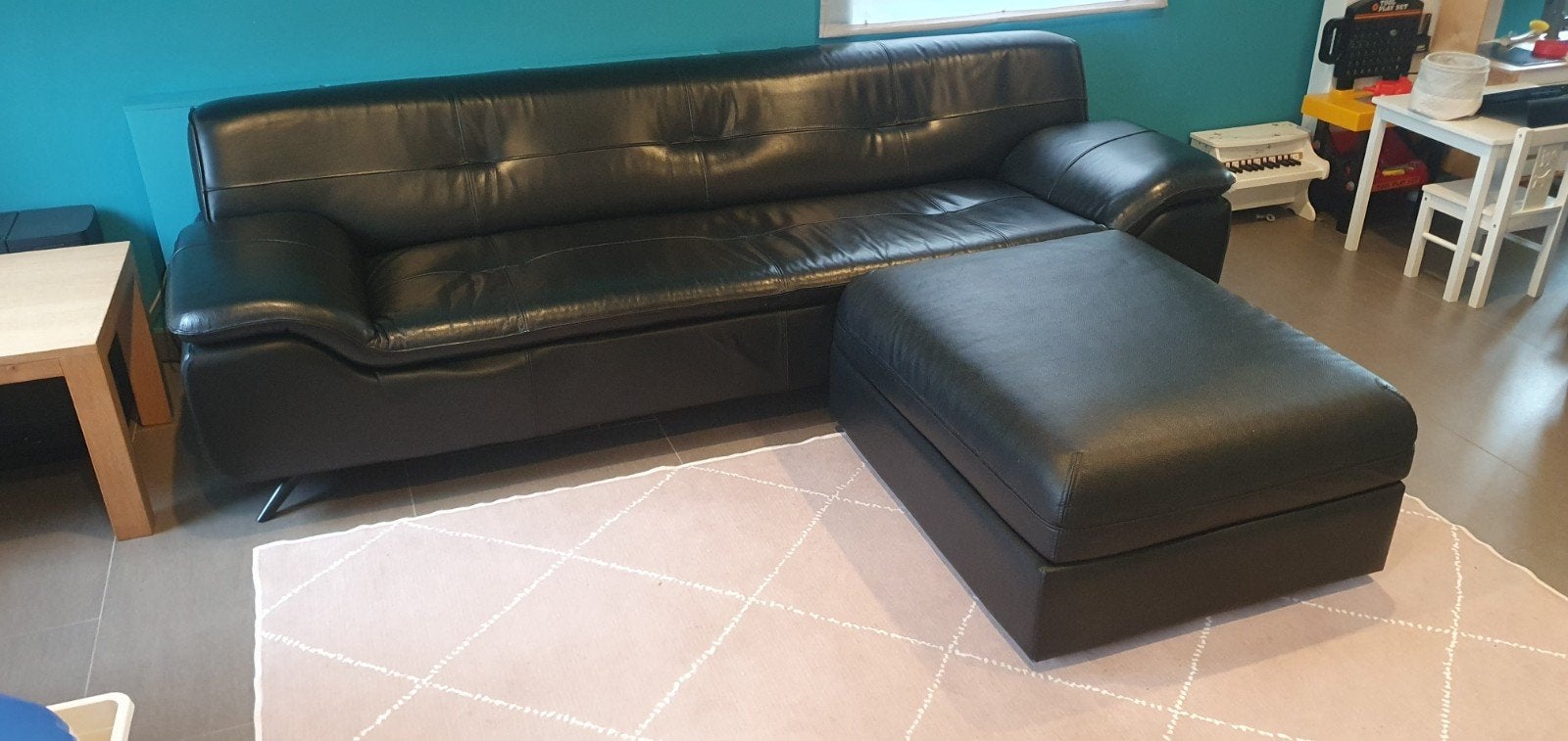 Zetel, hoekzetel, salon, leder, Ophalen, Leer