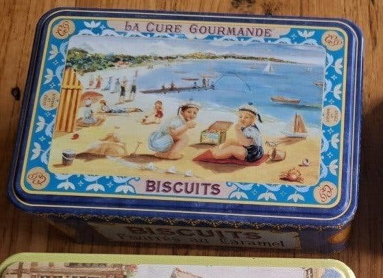 Frans Massilly blik, La Cure Gourmande Biscuits, Verzamelen, Ophalen of Verzenden, Gebruikt, Koek(jes), Overige merken