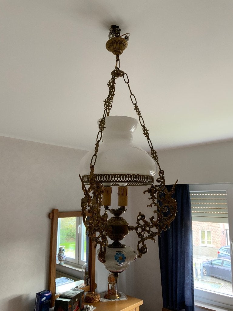 2 lusters, Huis en Inrichting, Ophalen, Zo goed als nieuw, Glas, Overige fittingen