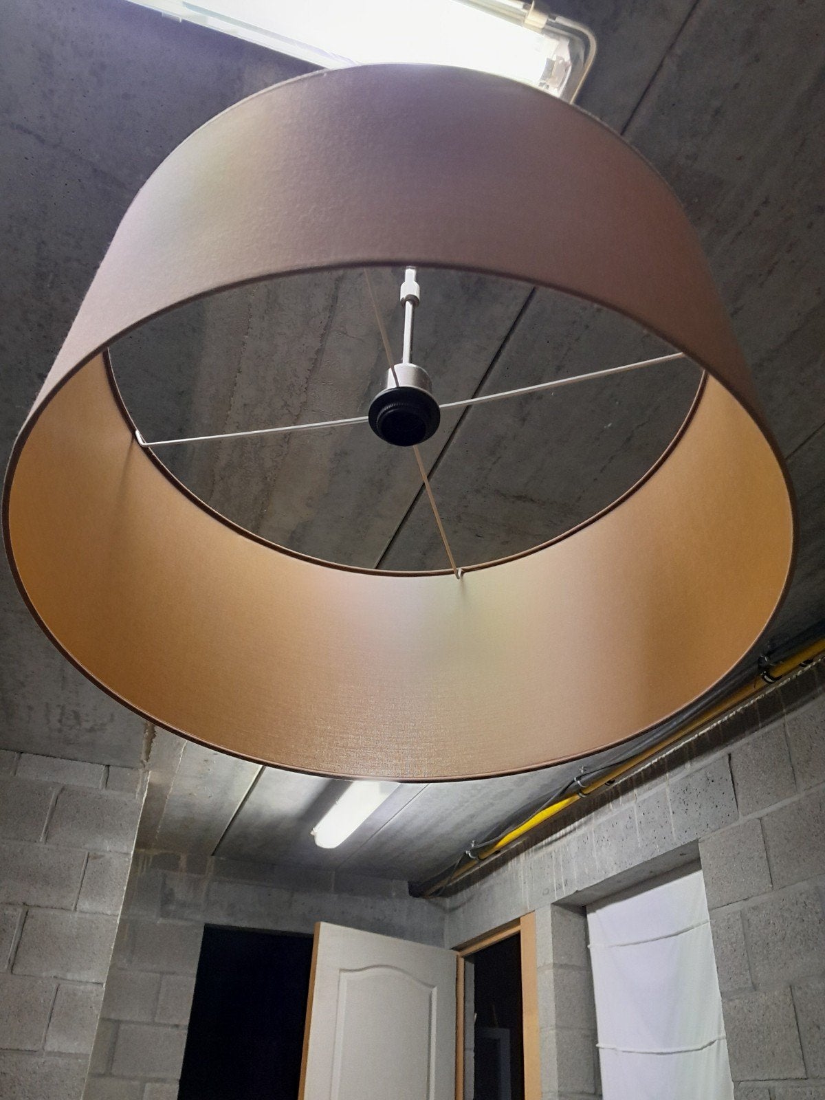 hanglamp+ wandverlichting, Ophalen, Bruin, Hanglamp