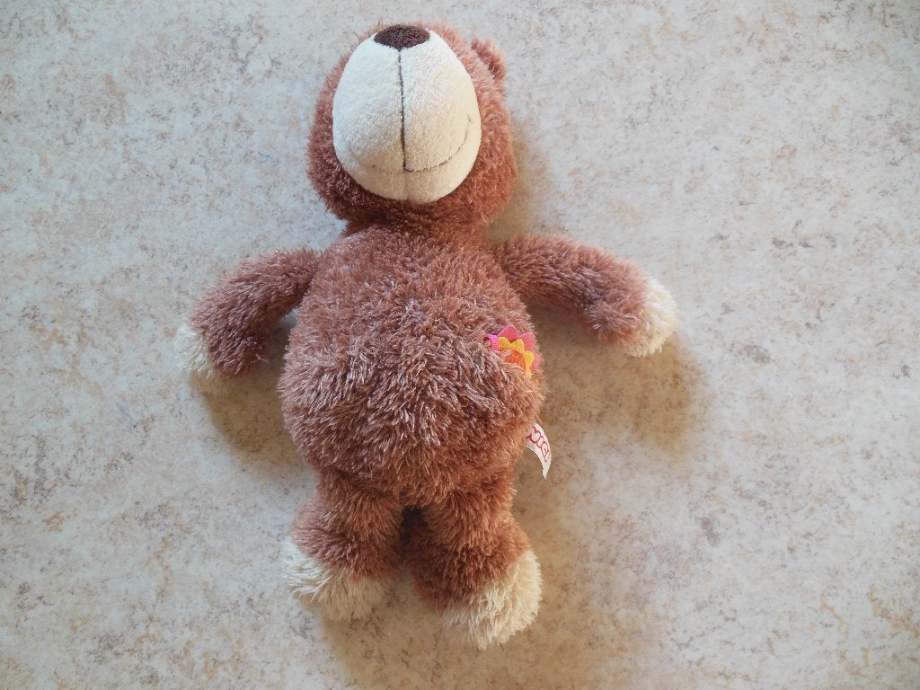 schattige knuffelbeer in nieuwstaat, Brun, Enlèvement ou Envoi, Comme neuf, Moyen (20 à 80 cm)