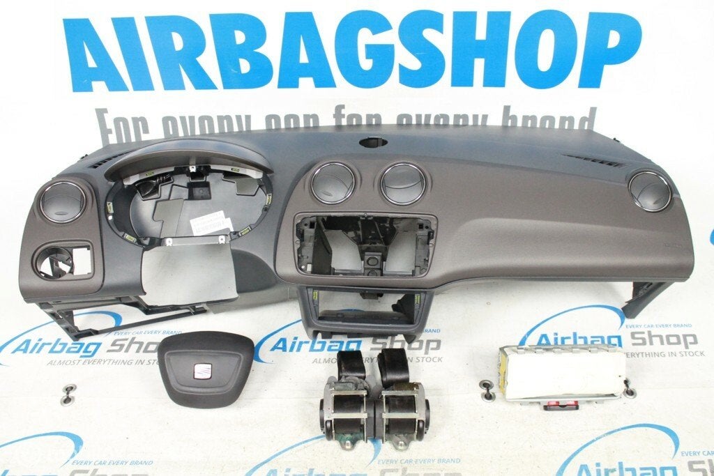 Airbag set Dashboard zwart/bruin navi Seat Ibiza (2008-2015), Gebruikt, Ophalen of Verzenden