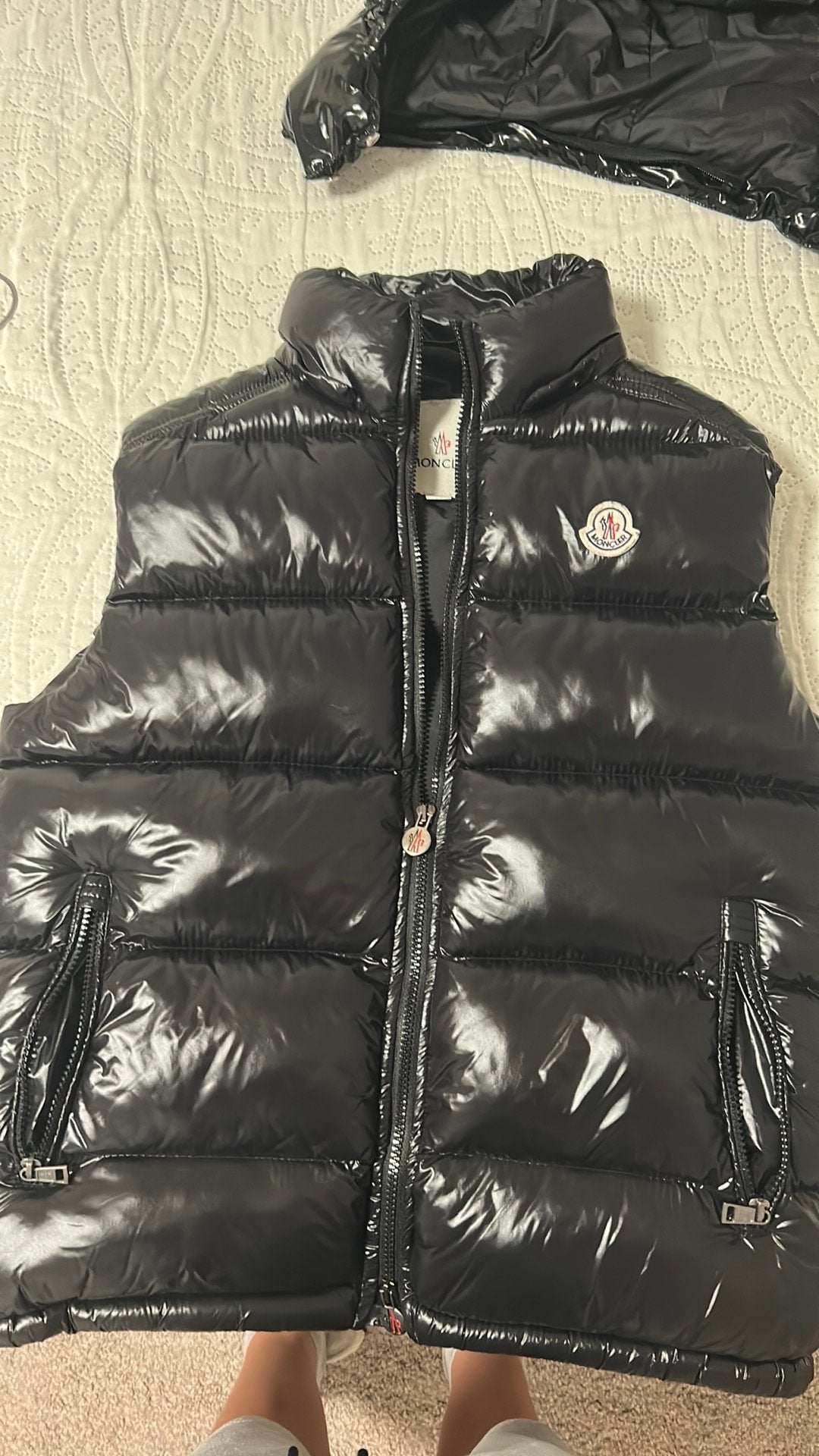 Moncler bodywarmer, Kleding | Heren, Ophalen, Zo goed als nieuw, Maat 46 (S) of kleiner, Zwart