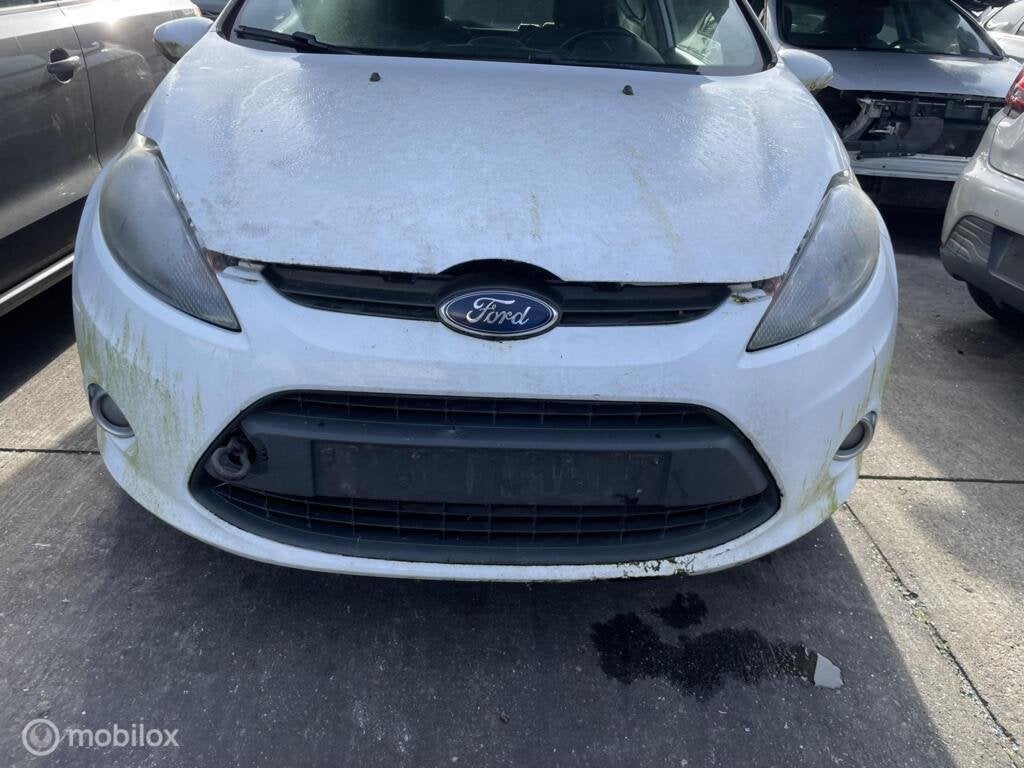 Voorbumper origineel wit Ford Fiesta VI ('08-'17), Gebruikt, Ford, Voor, Ophalen of Verzenden